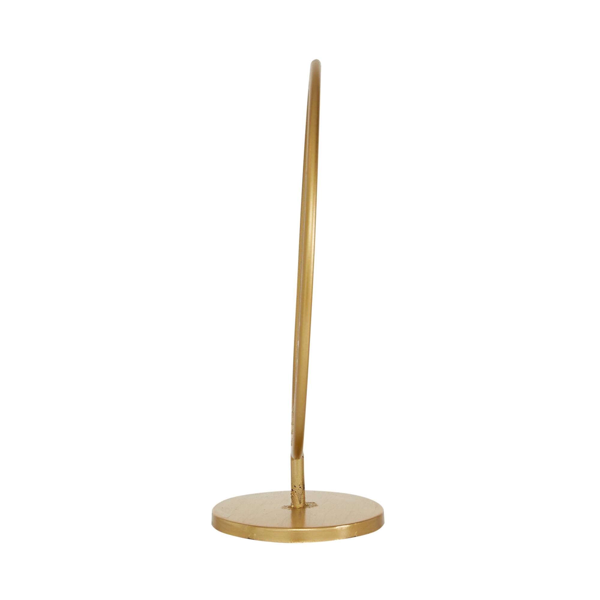 14" Gold Metal Contemporary Abstract Sculpture